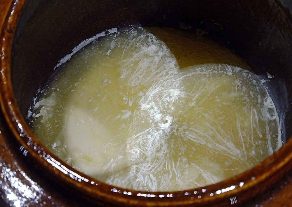 白い膜（産膜酵母）