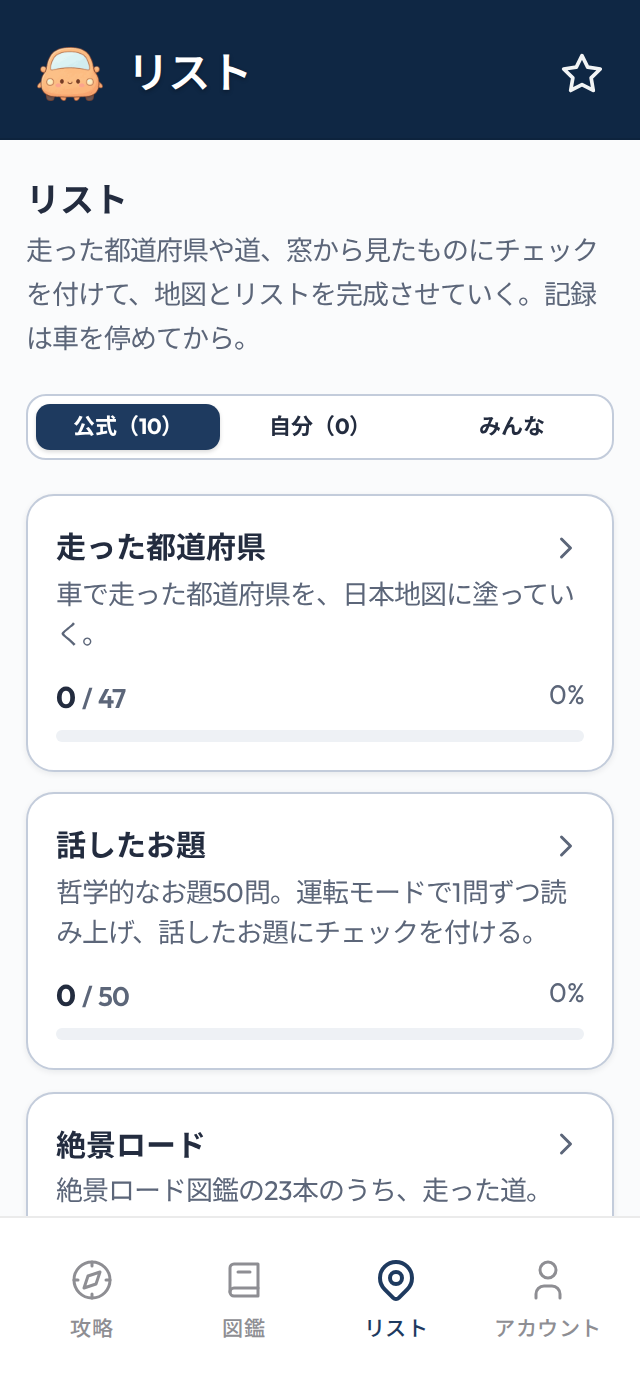 公式のリスト10本